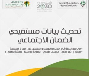 موعد صرف المساعدة المقطوعة التابعة لضمان الإجتماعي في السعودية 2021